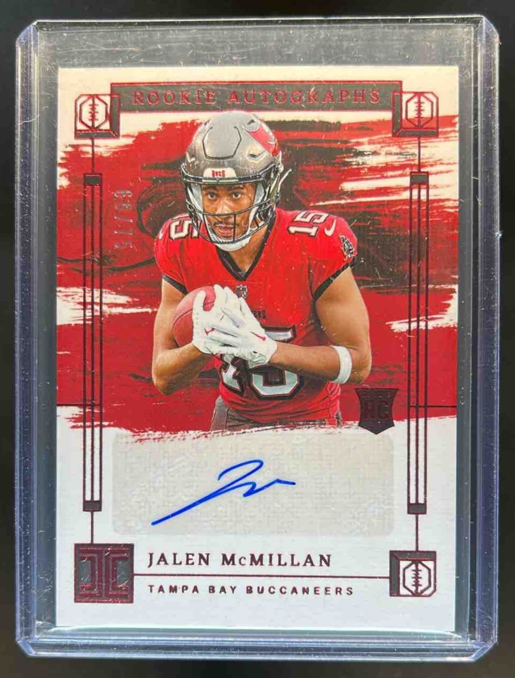 Jalen McMillan Panini Impeccable Rookie Autographs #RAJMN Red