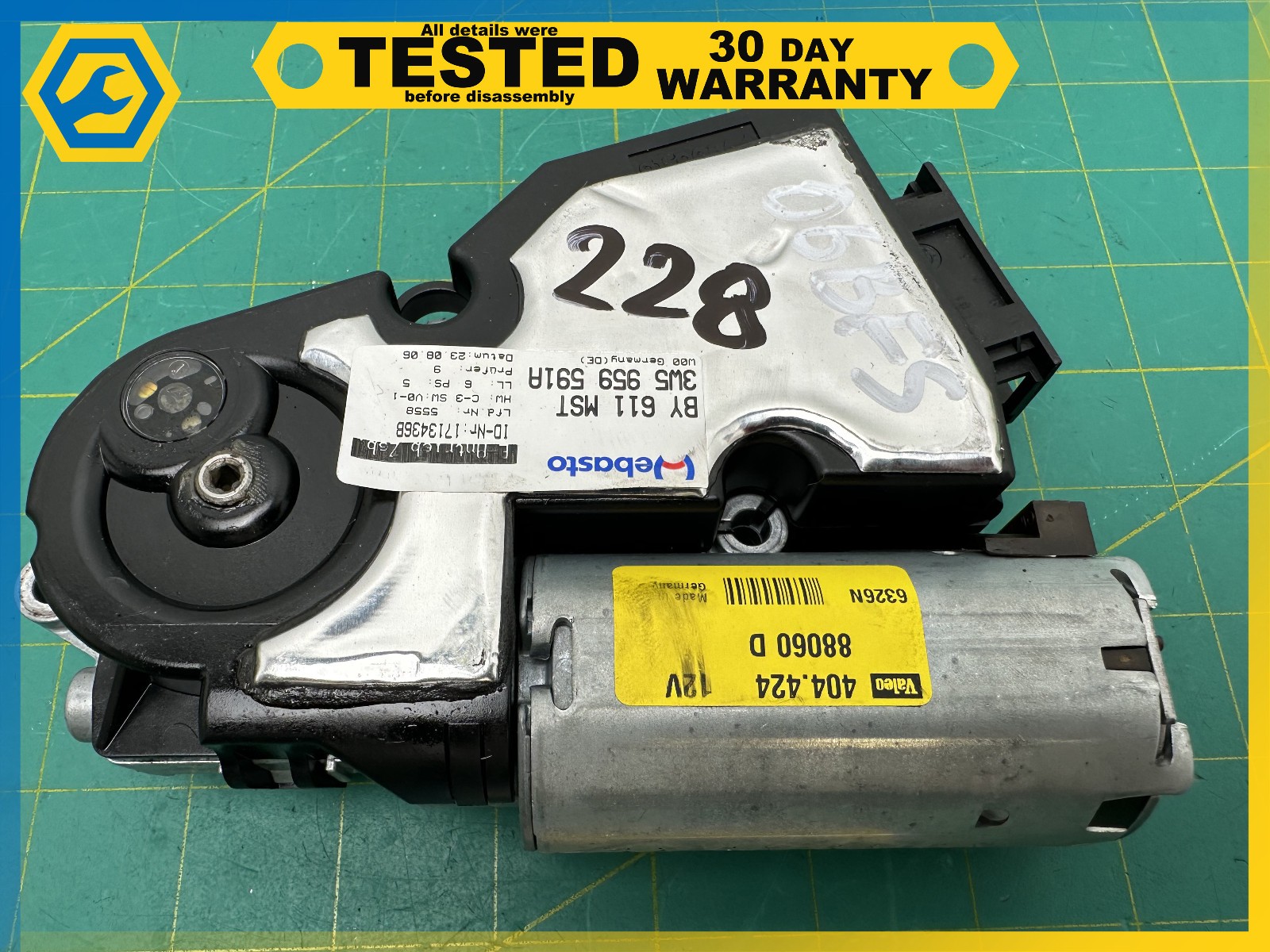 06-13 BENTLEY Flying Spur SUN ROOF SUNROOF MOTOR ACTUATOR OEM