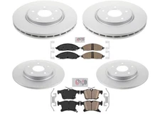 Coated Brake Rotors Brake Pads Fits Chrysler Pacifica 2020-2024 All Wheel Drive