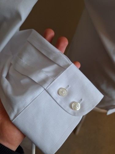 Charles Tyrwhitt Hemd weiß Twill 15,5" - 32" Extra Slim Fit bügelfrei - Bild 4 von 5