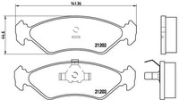 Brembo Bremsbelagsatz, Scheibenbremse P 24 028 FüR Ford