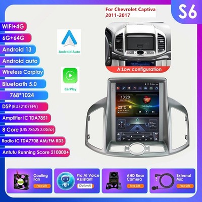 For Chevrolet Captiva 2011-17 CarPlay Car Radio Multimedia Player GPS 9.7''6+64GB