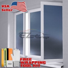 Frosted Film Gray Glass Home Bathroom Window Security Privacy Sticker Sheet DIY