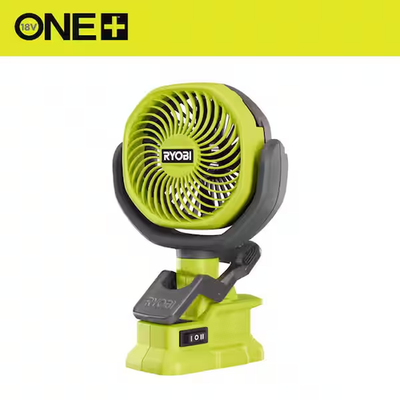 #ad RYOBI ONE 18V Cordless 4 in. Clamp Jobsite Fan Tool Only NEW $25.85