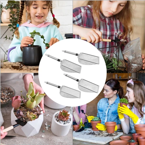 Paquete de 6 juegos de tamices de suelo para jardinería tamiz de suciedad tamiz de compost con mango guante - Imagen 14 de 17