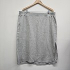 Liz Claiborne Casual Weekend Skirt Sz 1X Gray Stretch Comfort Pockets Athleisure