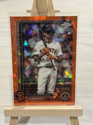 CHRISTIAN KOSS 2025 Topps Chrome Sapphire ORANGE Foil RC Rookie card 18/25 USC26