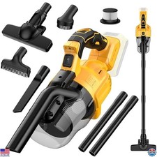 Cordless Handheld Vacuum Cleaner 5-in-1 for Dewalt 20V Battery, Yellow, HEPA