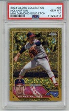 2023 TOPPS GILDED COLLECTION MINI DIAMOND GOLD ETCH NOLAN RYAN ANGELS /50 PSA 10