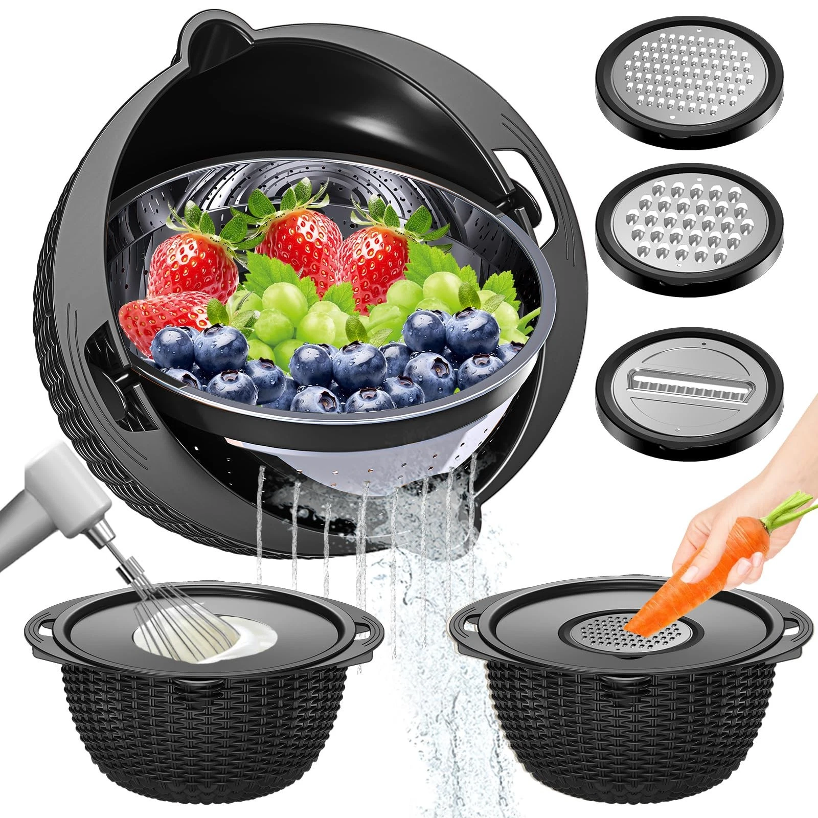 4-1 Colander with Bowl Set - Colander for Kitchen - Rotatable Strainers and C...
Opens in a new wind