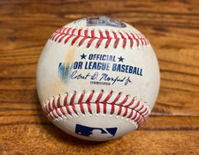 Guardians vs Giants Game Used Baseball 6/17/2025 Ray to Austin Hedges Hit Foul