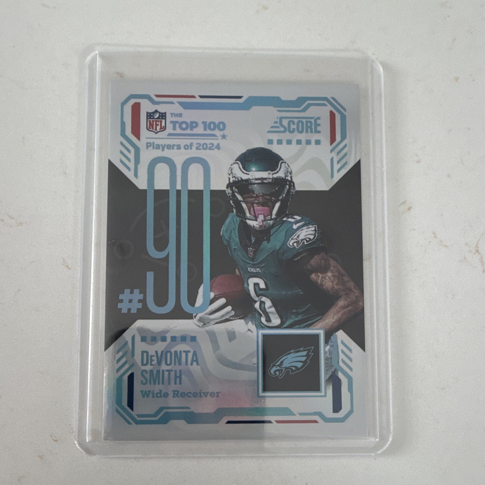2025 Panini Score NFL Top 100 DeVonta Smith Philadelphia Eagles #90 Insert