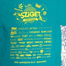 SZIGETFESTIVAL 2015 T-SHIRT AGED EFFECT PRINT OFFICIAL TEE DRK TG S ISLAND OF FR