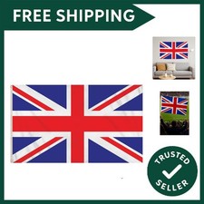 3x Union Jack Flag - Large 5ft x 3ft  Polyester British National Flag with Me...