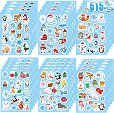 Winter Stickers - 30 Sheets Snowman Snowflake Penguin Stickers Kids