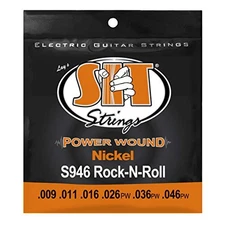  Power Wound Nickel Electric Guitar Strings (S.I.T.), Rock-N-Roll 9-46, S946 