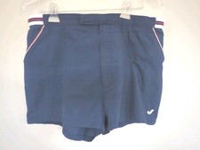 Men's Vintage 70's Jantzen Center Court Tennis Shorts Retro Navy Blue Size 35
