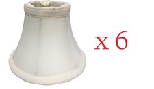 Royal Designs CS-109WP 6 Clip On True Bell Chandelier Lamp Shade 3.5 x 2 x 3.5"
