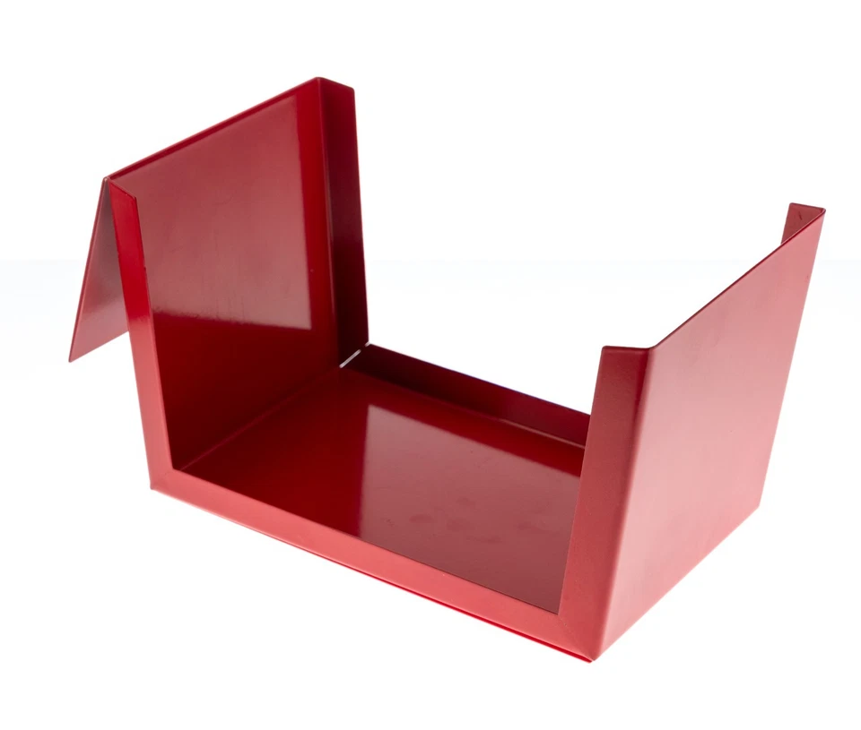 Lot of 5 Red Ikea Nesting Metal CD Bin Box 1999 200.314.73 15540 RARE Used - Image 2 of 4