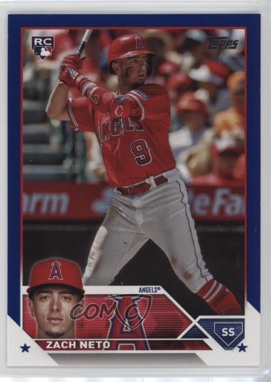 2023 Topps Update Retail Royal Blue Zach Neto #US98 Rookie RC 13kt
