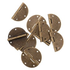 10pcs Round Cabinet Hinge: Small Antique Closet Hinge - Furniture Hardware for