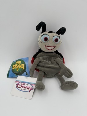 Disney Store Pixar A BUG'S LIFE 8'' FRANCIS LADYBUG bug plush bean bag doll NWT