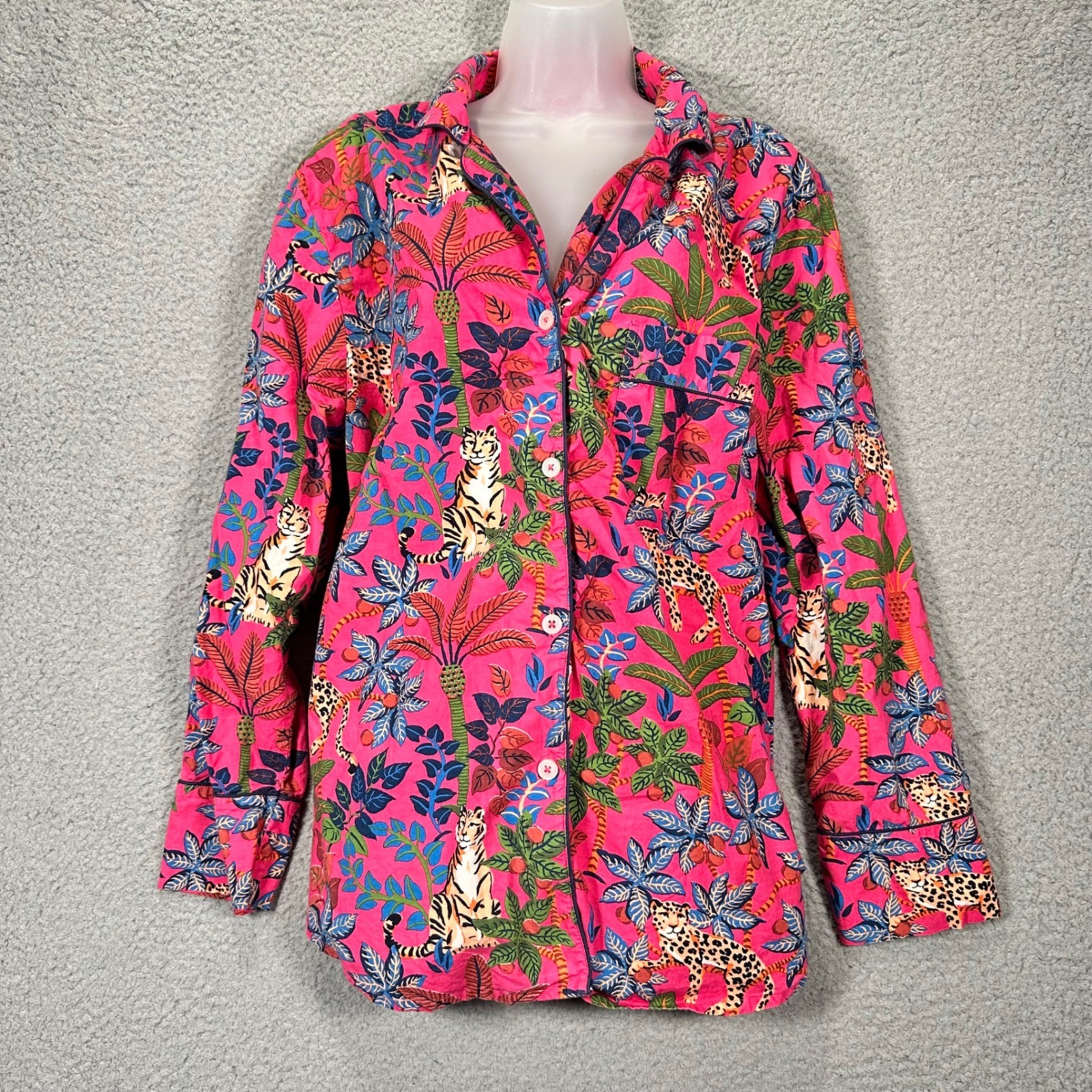 Printfresh Tiger Leopard Jungle Print Pajama Top … - image 12