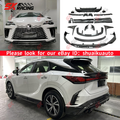 Fits 23-26 Lexus RX350H RX450H+ Carbon Fiber Front Lip Rear Diffuser Side Skirts