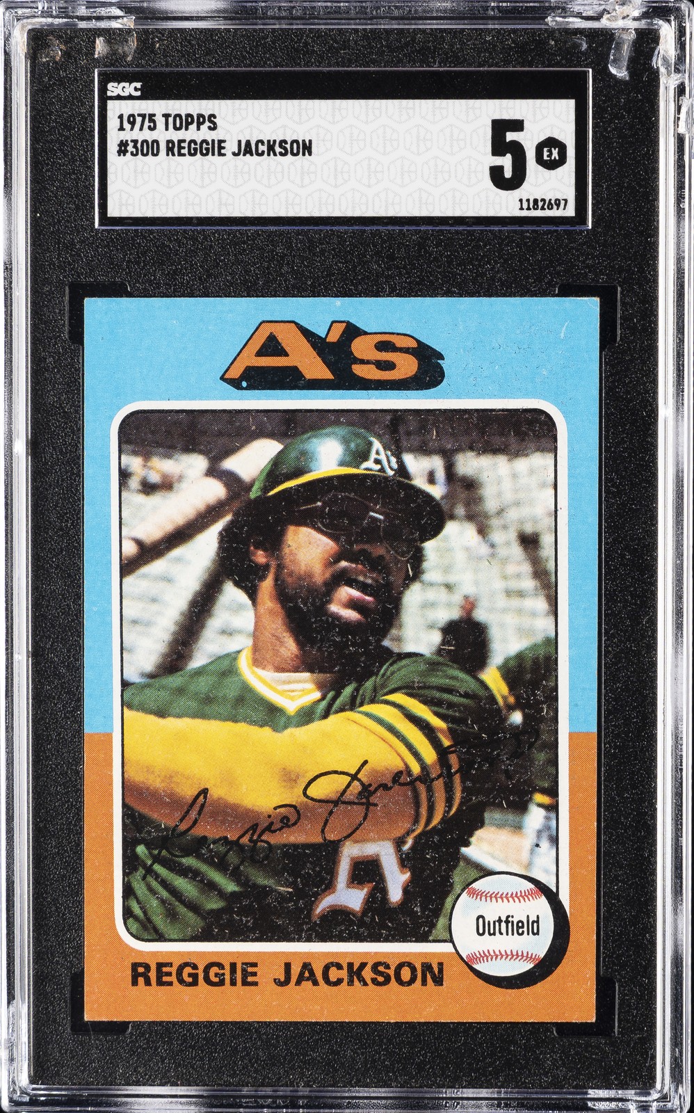 1975 TOPPS #300 REGGIE JACKSON SGC 5