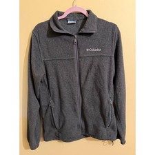 Columbia Womens Small Charcoal Gray Full Zip Fleece Jacket Steens Mountain S