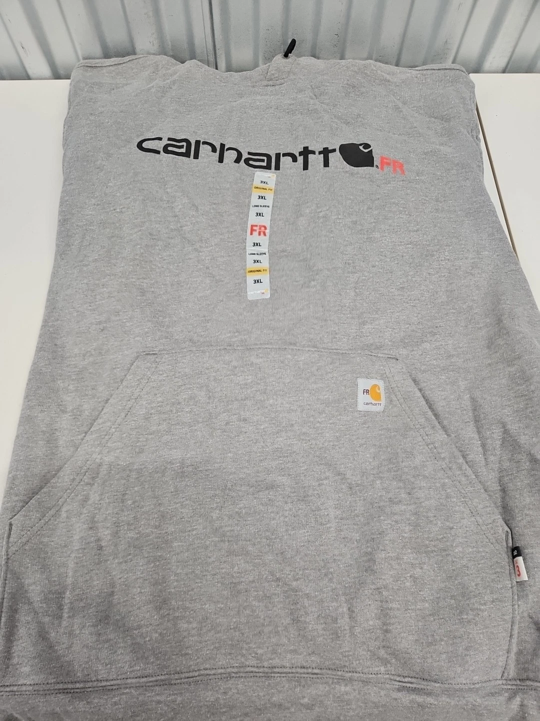 Carhartt Flame Retardent 3XL Original Fit Gray Hoodie