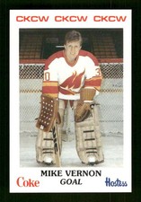1984-85 Moncton Golden Flames AHL 20 Mike Vernon BXCP48