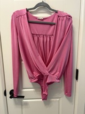 Free People Turnt Bodysuit Pink Size Small NWT