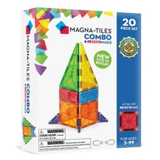 Combo 20-Piece Magnetic Construction Set, The Original Magnetic Building Brand