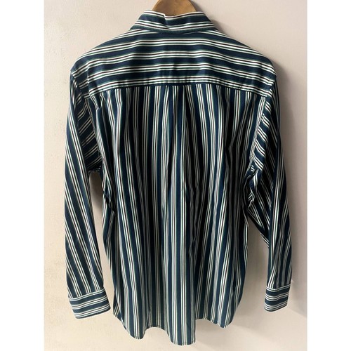 Vintage Trader Bay Navy|Cream|White|Burgundy Striped Button-Down Shirt EUC Sz M - Picture 12 of 12