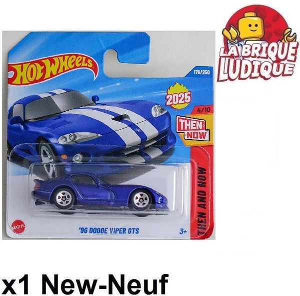 Hot Wheels Then And Now 96 Dodge Viper Gts Blau Band Weiß 176/250 4/10 HYW50-image