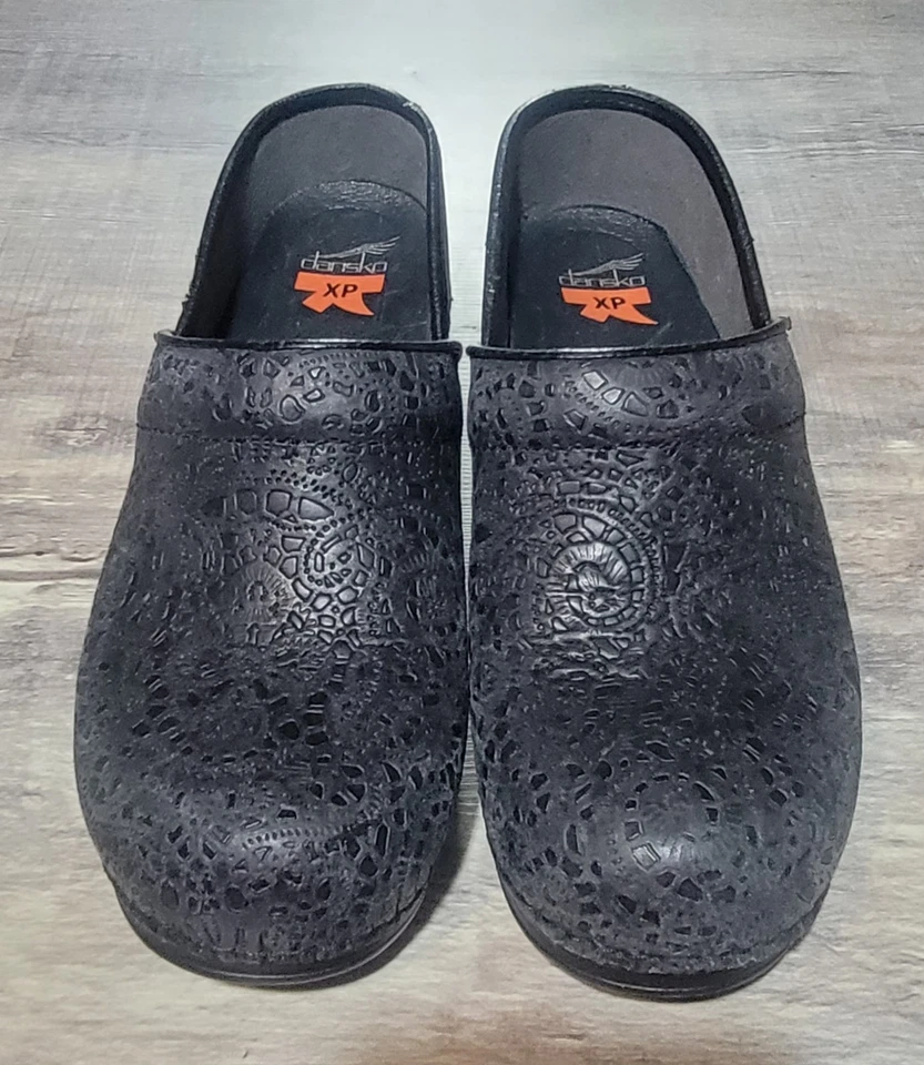 Zuecos de cuero negros Dansko Pro XP para mujer talla 39 antideslizantes Foto 2 de 4