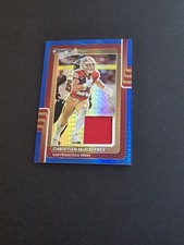 2025 Donruss Optic Christian McCaffrey Blue Hyper Threads Patch #DTBH-CMY 49ers