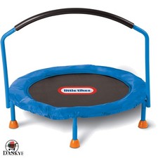 Colorful 3' Toddler Trampoline with Handle Bar - Perfect for Indoor Activity