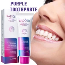 Purple Whitening Toothpaste - Teeth Whitening, Deep Cleaning Stain Remove 100g