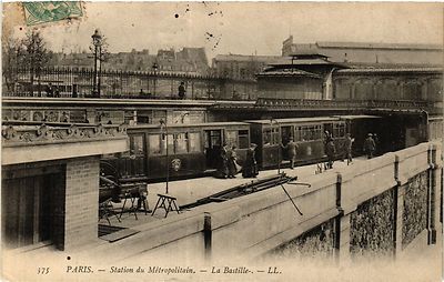 CPA PARIS 12e - Station du Métropolitain - La Bastille (322894)