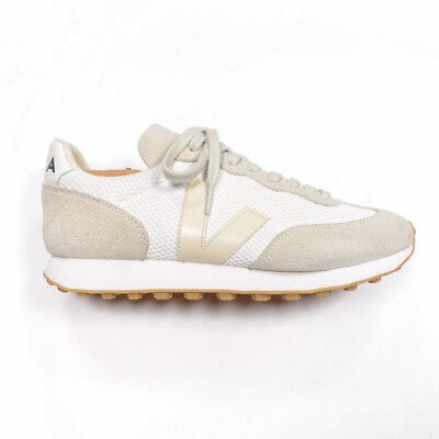 VEJA Rio Branco AlveoMesh White Tan Athletic Casual Running Shoes - EU 39 / US 8