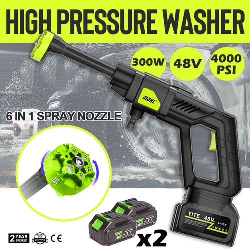 6-in-1 Cordless Power Washer Max 4000 PSI Portable Pressure Washer 2x Batteries - Picture 6 of 12