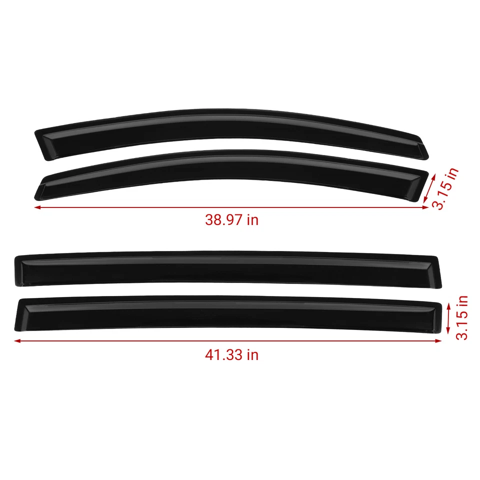 For Honda Odyssey 2011-2017 Side Window Visor Vent Sun Rain Guards Deflector — 第 2/4 张图片