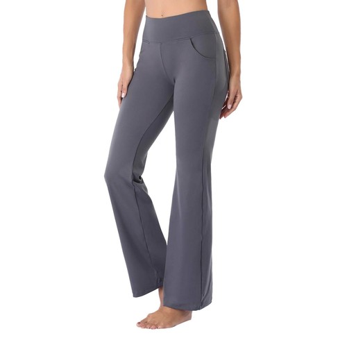 Women's Yoga Pants High Waist Flare Leggings Wide Straight Leg Sports Trousers - Picture 5 of 36
