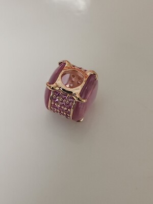 AUTHENTIC PANDORA PINK OVAL CABOCHON CHARM #789309C02 | eBay