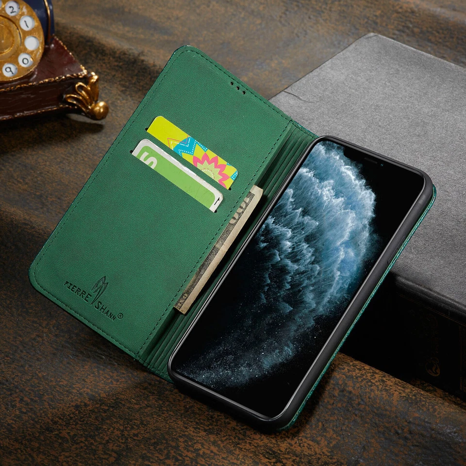 Genuine Leather Wallet Crocodile Phone Case For iPhone 11 12 13 14 15 16 Pro Max - Image 3 of 4