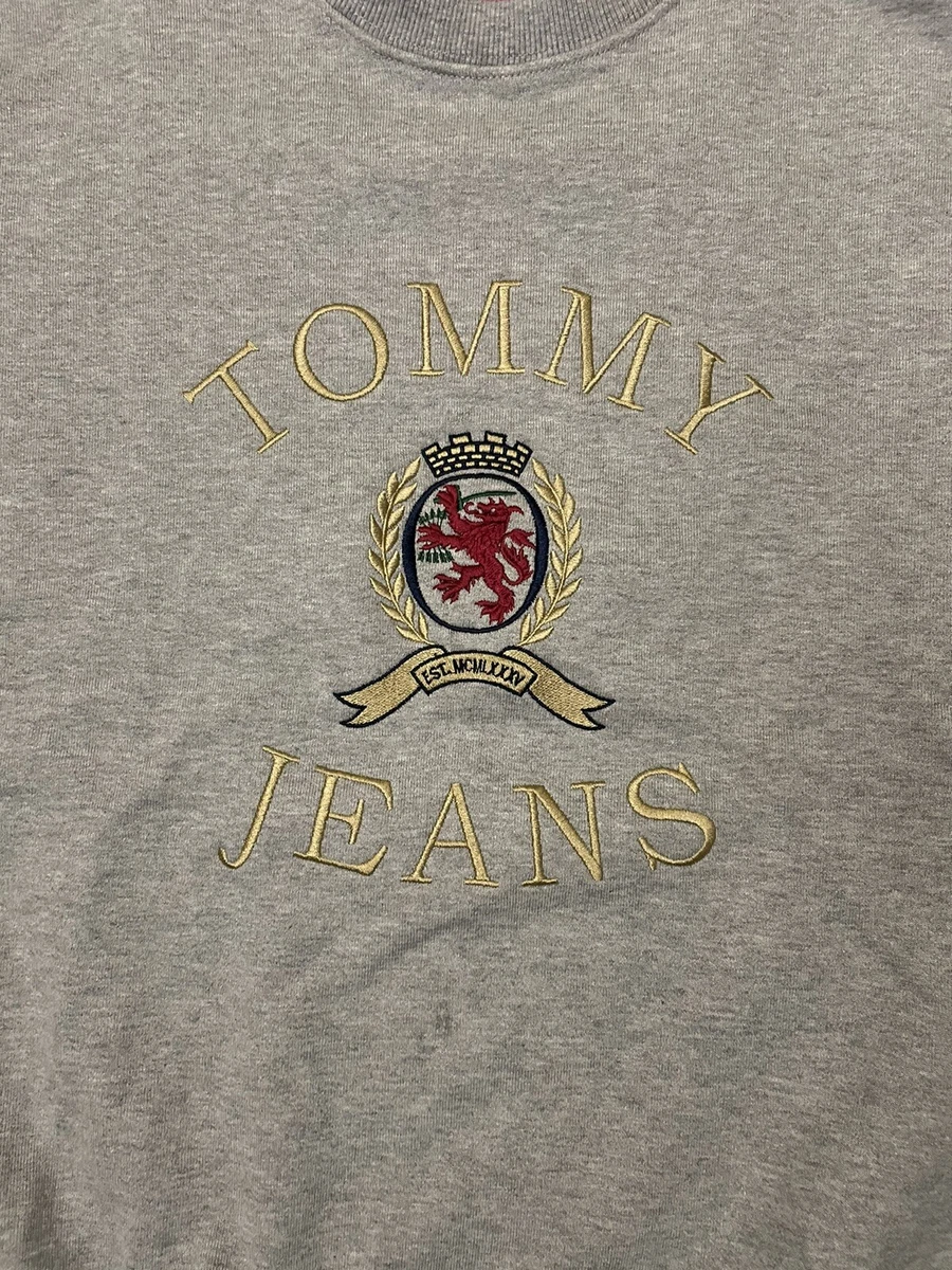 Tommy Hilfiger Jeans Crest Capsule Collection Sweatshirt Mens Size S Gray | eBay