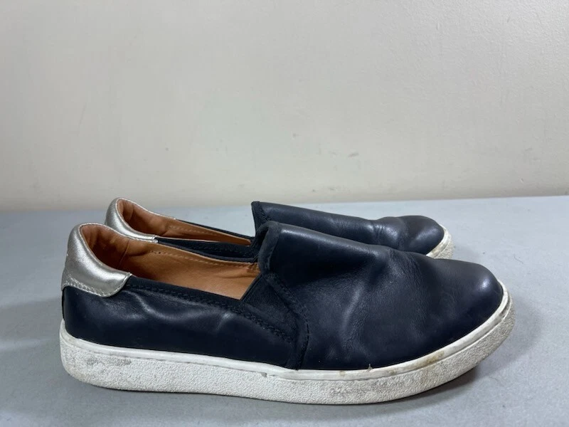 MOCASSINI SLIP ON DONNA UGG 1019108 NERI IN PELLE TAGLIA 9 5