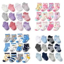 12pairs/Lot Kids Cotton Baby Floor Boy Gril Child Short Socks Non-Slip 1-5 Years